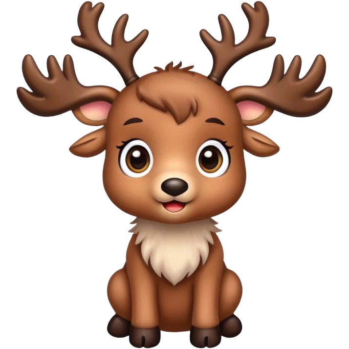 reindeer baby  cute, full body emoji