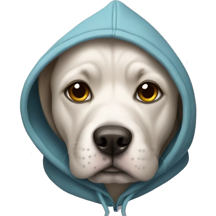 Dog wearing a hoodie emoji