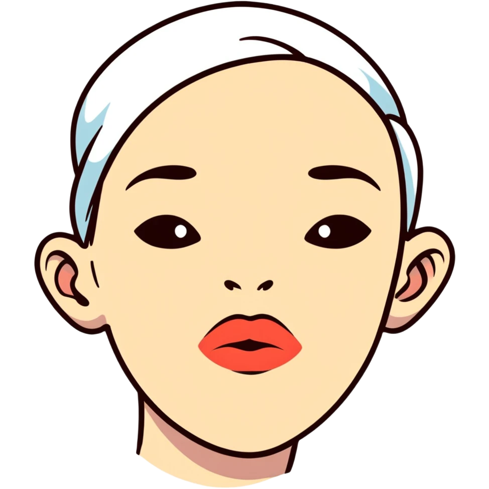 Someone bitting their upper lip with their eyebrow raised emoji