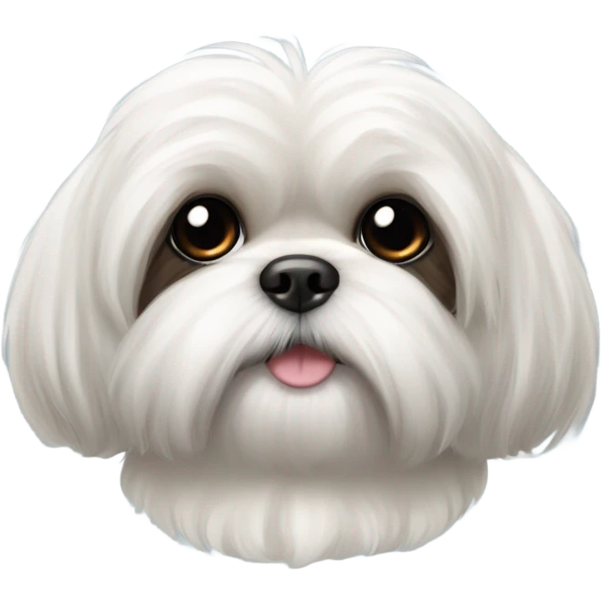 shih tzu white dog emoji