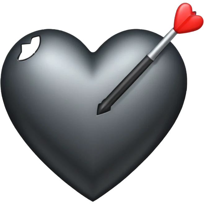 Heart black with flecha emoji