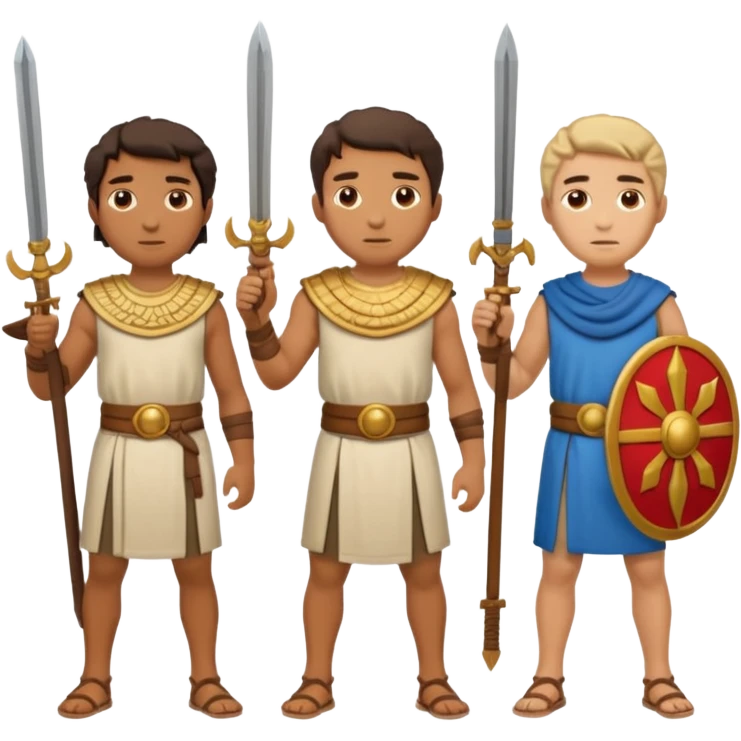  cartagines grupo de 4 cuerpo completo emoji