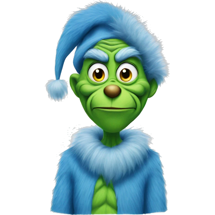 Blue grinch  emoji