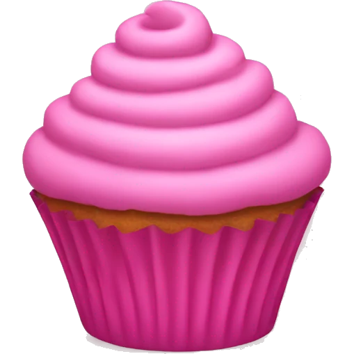 Pink cupcake emoji
