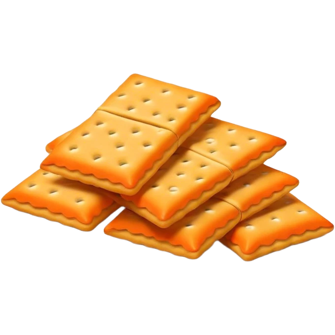 Neon orange cracker pile emoji