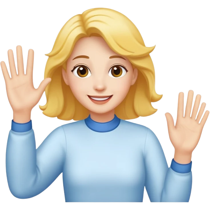 Me waving in the sky emoji