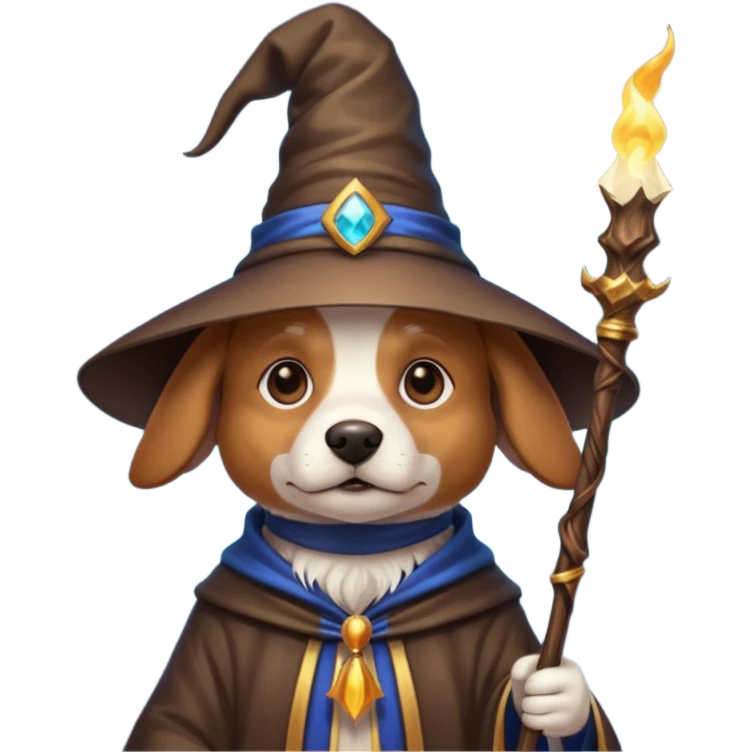 Dog wizard emoji