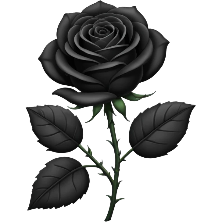 Black rose emoji