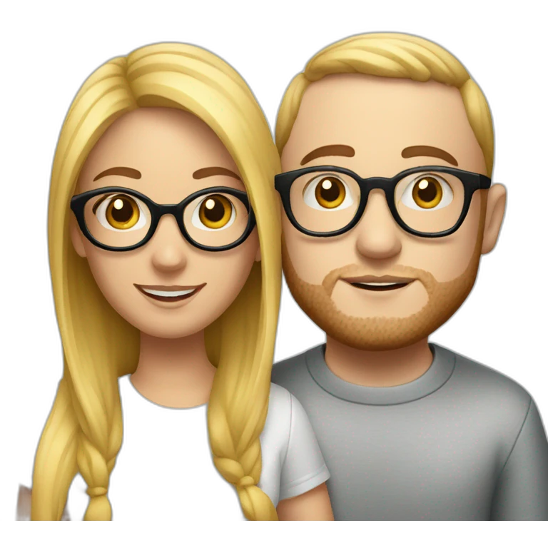 Mac Miller With a blond girl with glasses emoji