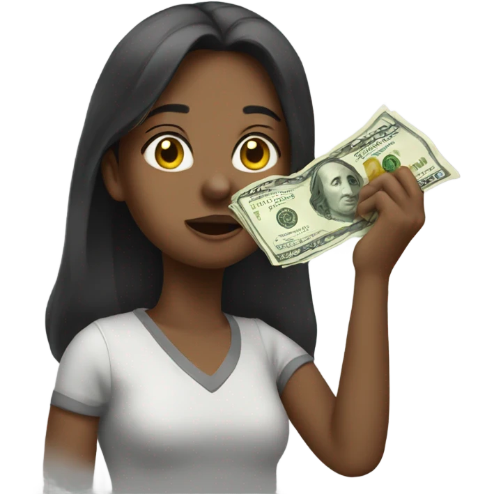 girl blowing on money  emoji