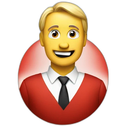 Red circle with diagonal line over politician talking emoji