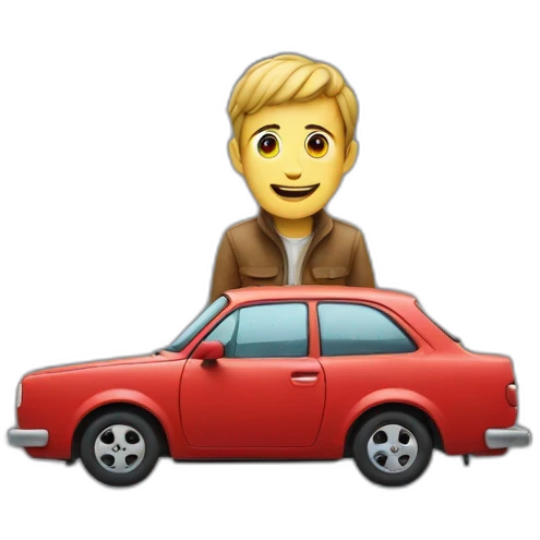 Homme sur une voiture emoji