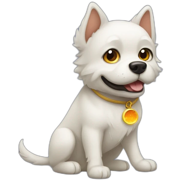 chien et lune emoji