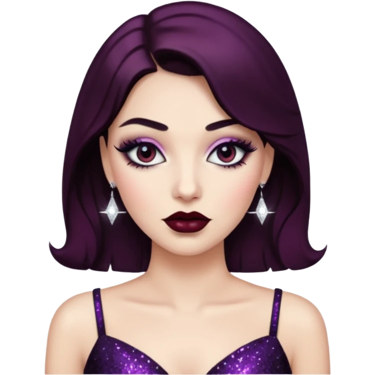 Glitter noir darling emoji