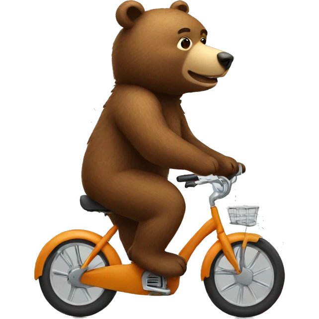 Bear on a bike emoji