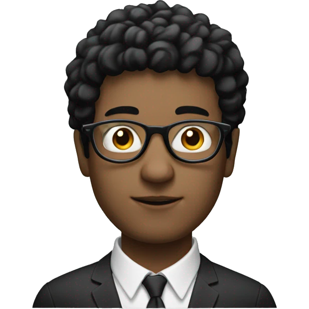 white man with black hair, with circle glasses, on laptop emoji