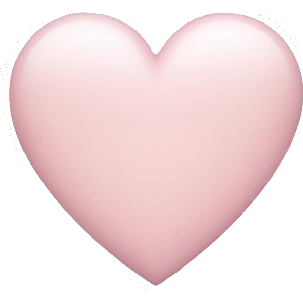 pastel pink heart emoji