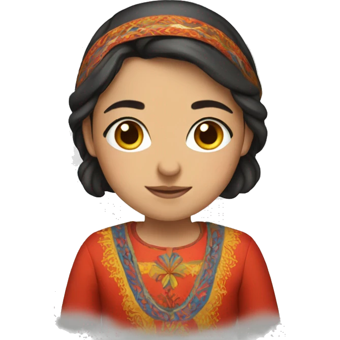 An Armenian girl in a national costume emoji