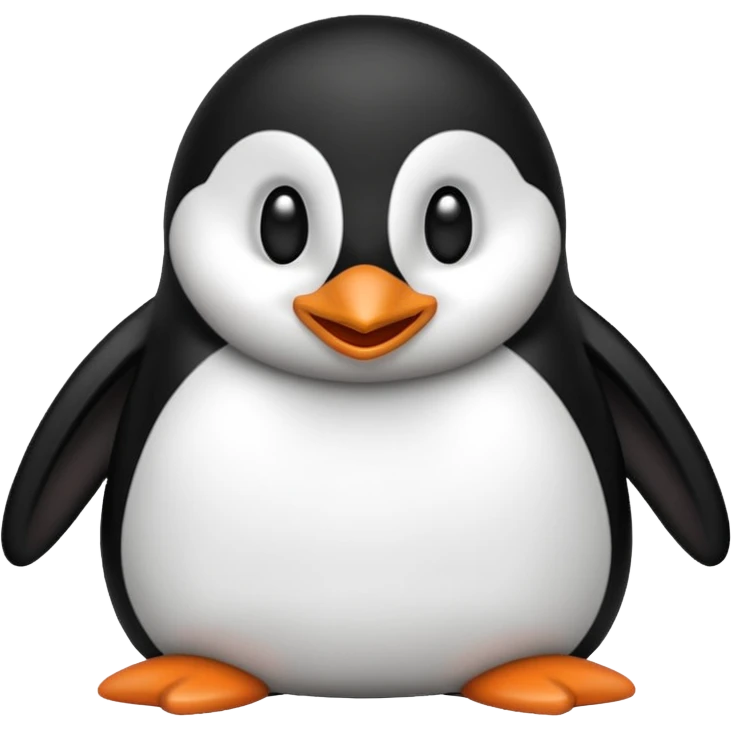 Hazme un emoji de un pingüino sonriendo emoji