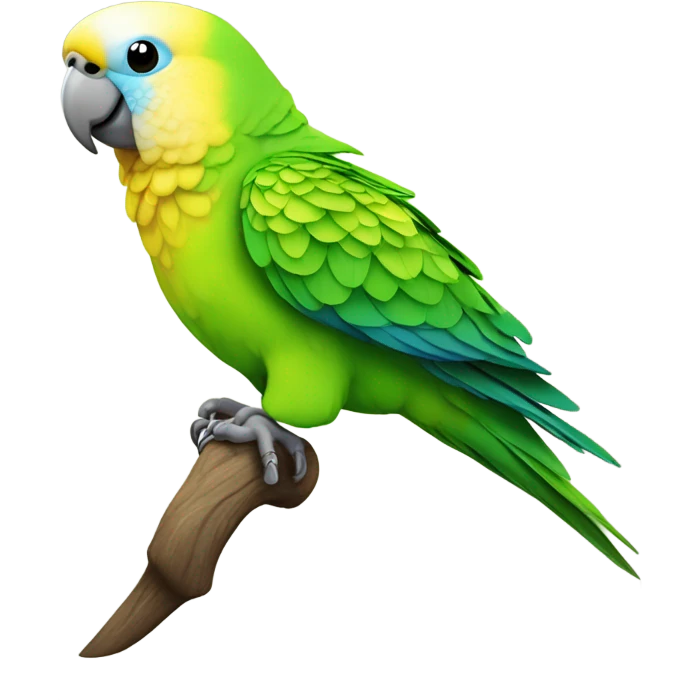 Parakeet yelling emoji