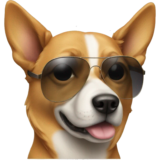 Dog wearing sunglasses  emoji