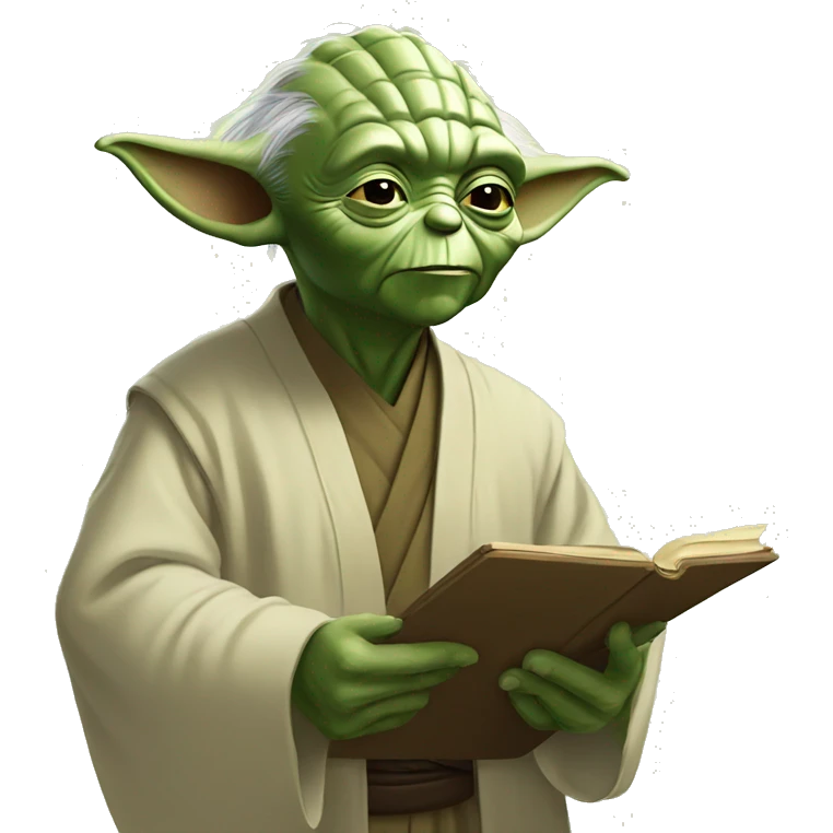 Yoda teaching Luke  emoji