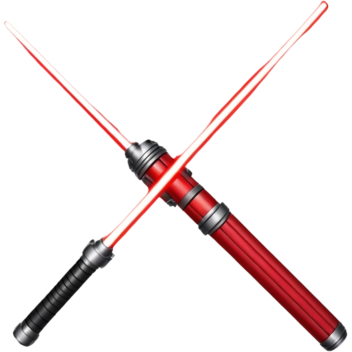 Red double lightsaber  emoji