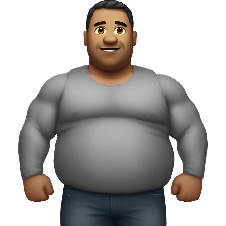 Fat muscular man emoji