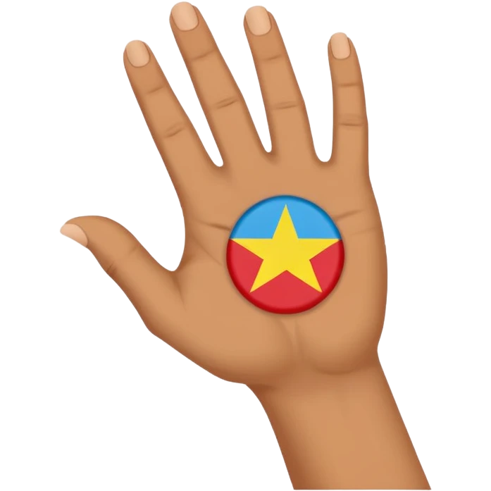 UNE PETITE MAIN COLORE DE DRAPEAU AMAZIGH emoji