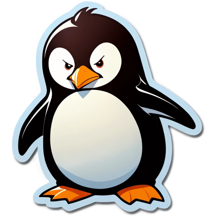 An angry penguin emoji