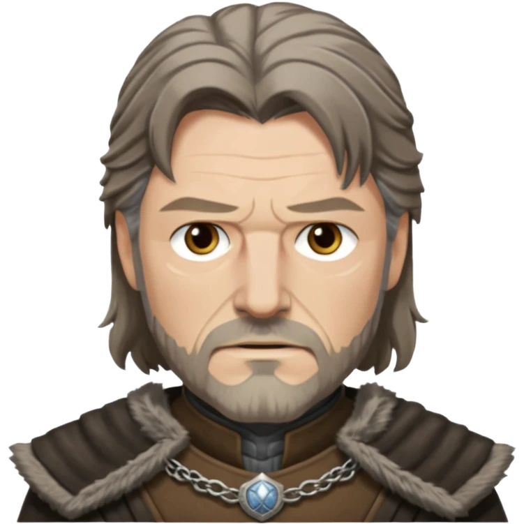 Eddard Stark face character face only front face  emoji