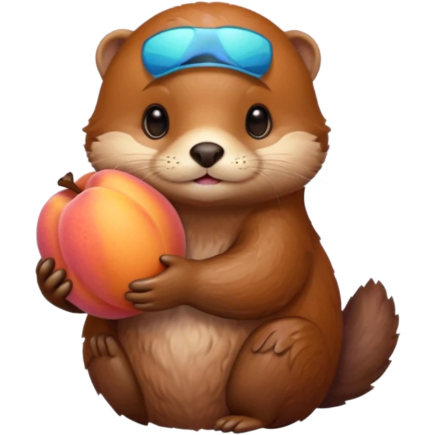 Otter and a peach 🦦🍑  emoji