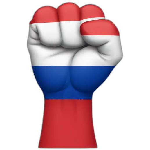 Fist with Czech flag emoji