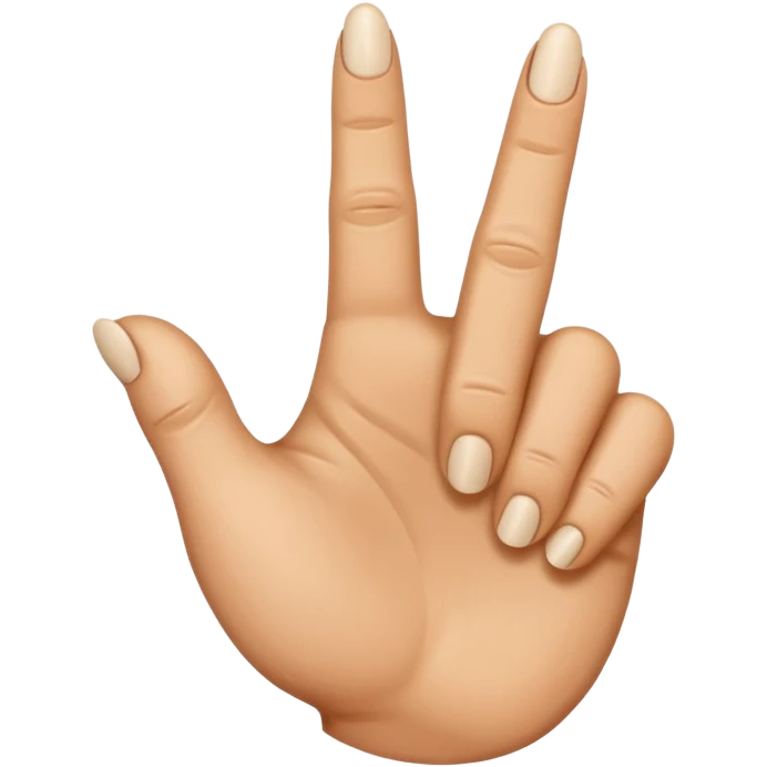 Make a hand and tilt the middle finger forward emoji