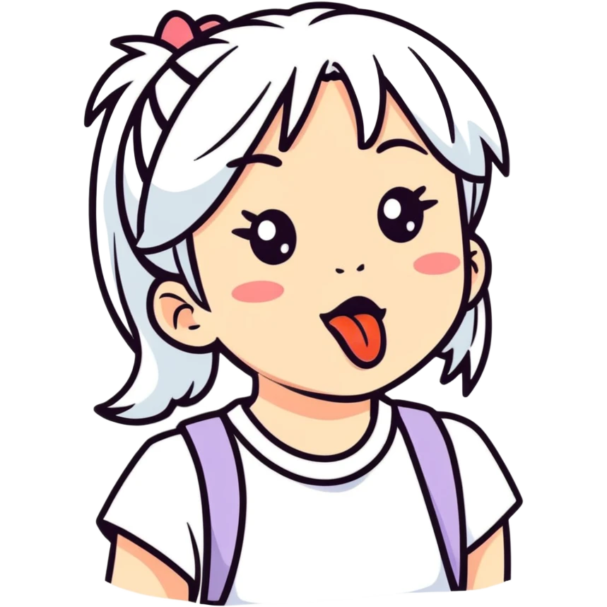 Girl sticking her tongue out emoji