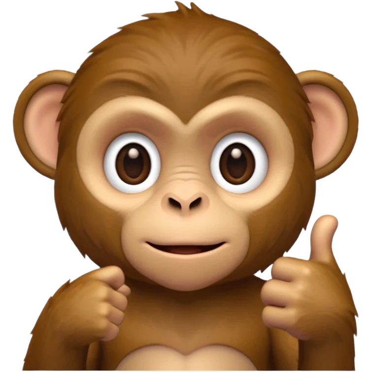 monkey with one thumb pointing down emoji
