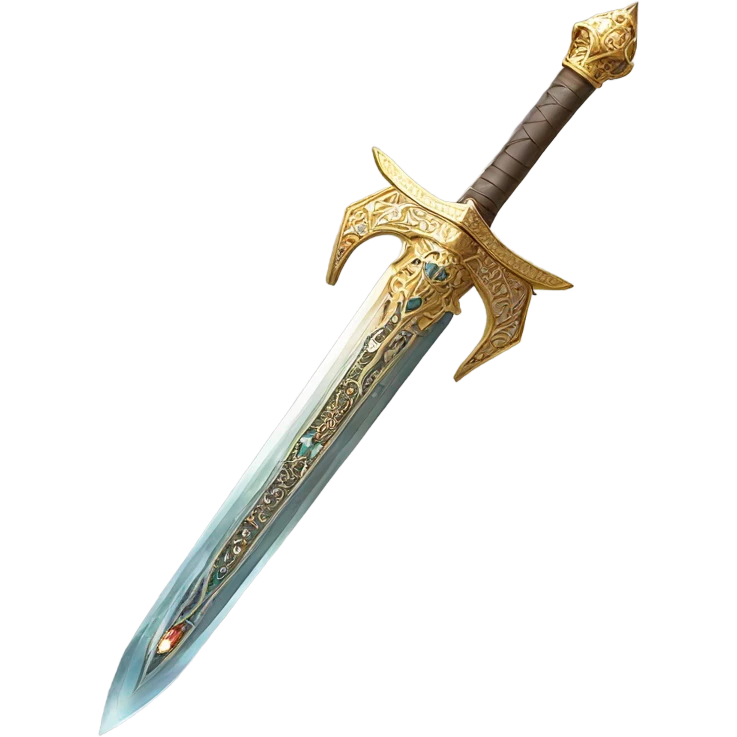 Magic Gold sword emoji