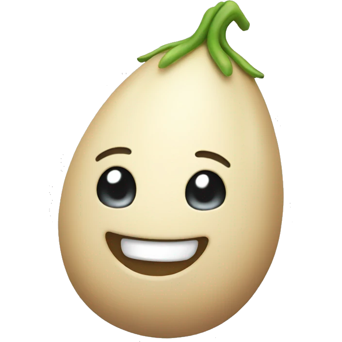 smiling soy bean emoji