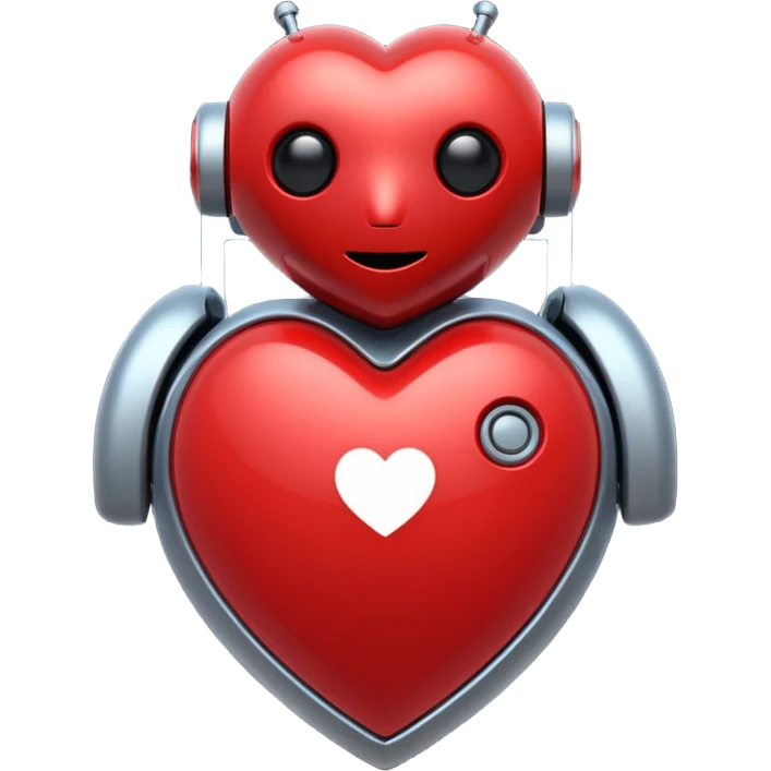robot themed heart emoji