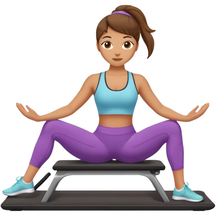 pilates girly doing pilates emoji