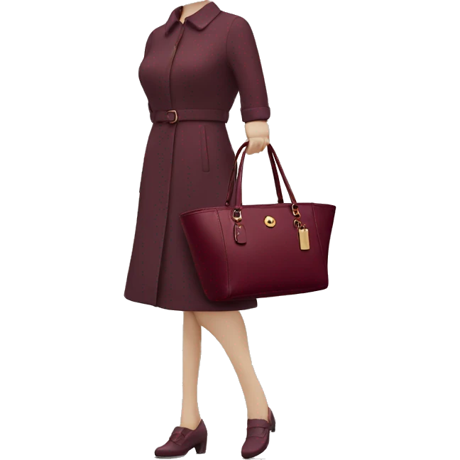 Burgundy Coach bag emoji