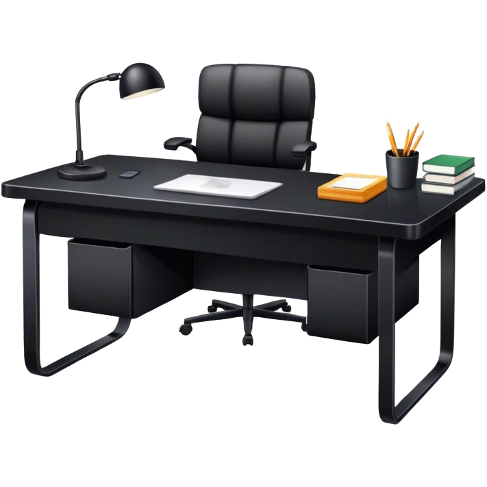 Black modern Office Table emoji