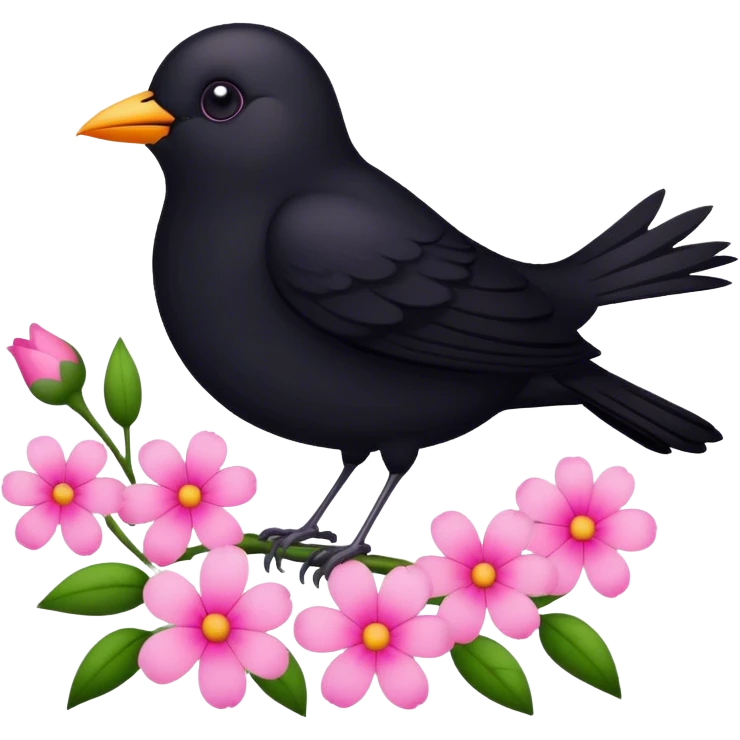 🐦‍⬛🌸 emoji