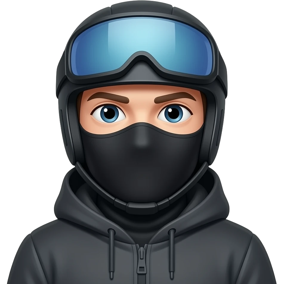 put a ski mask on him] emoji