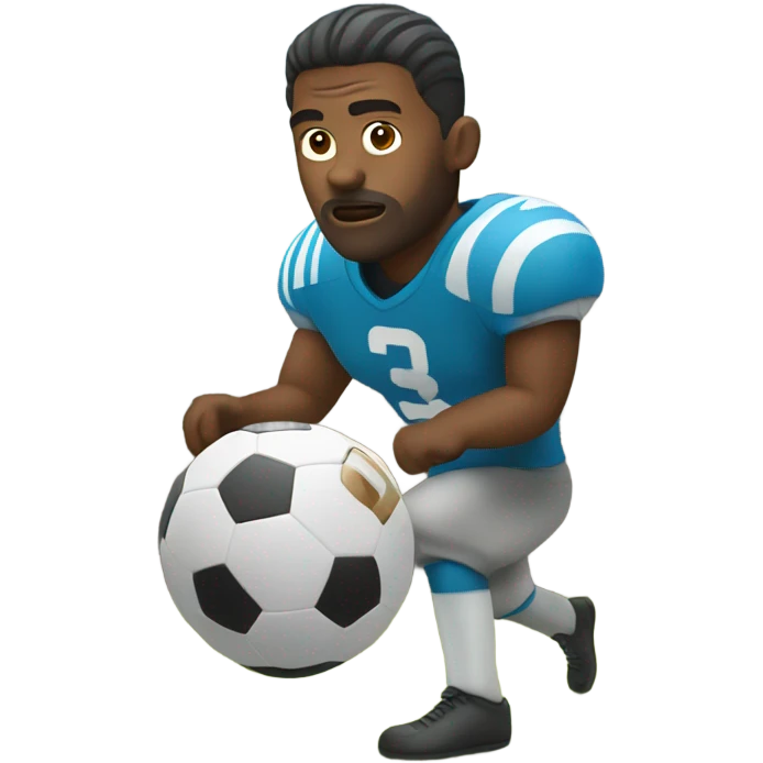 Baled man playing football  emoji