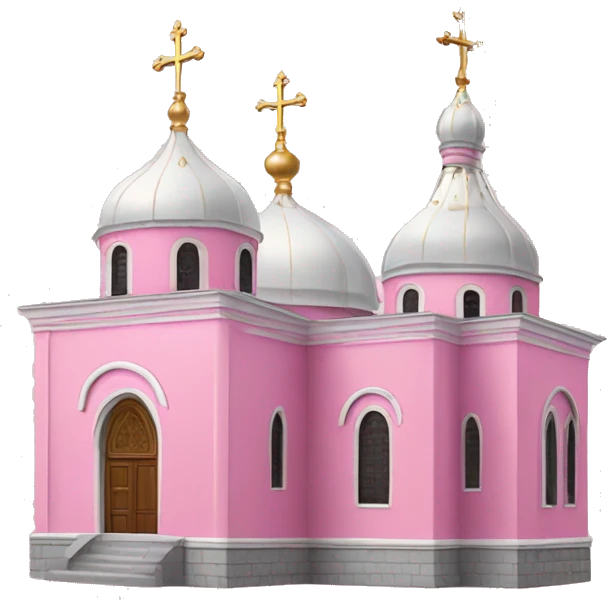 Pink orthodox church  emoji