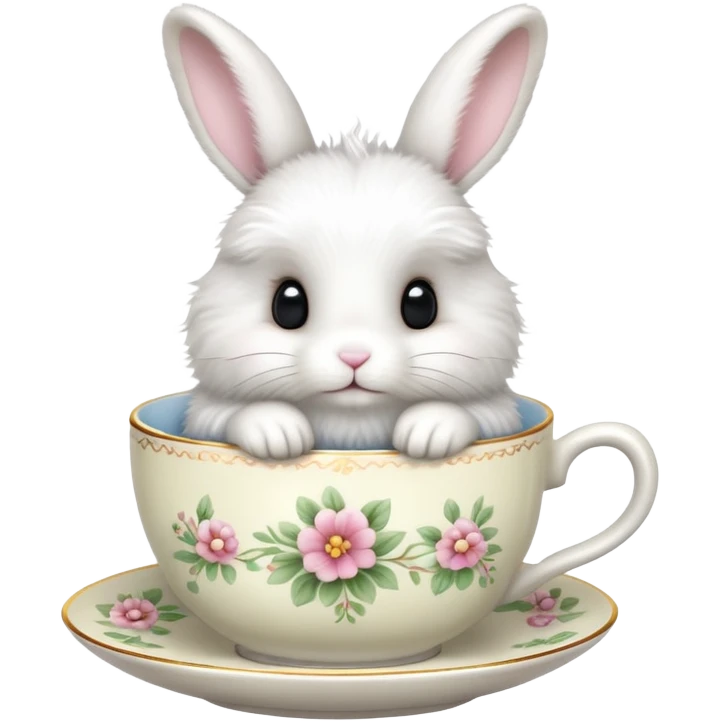 bunny in teacup emoji