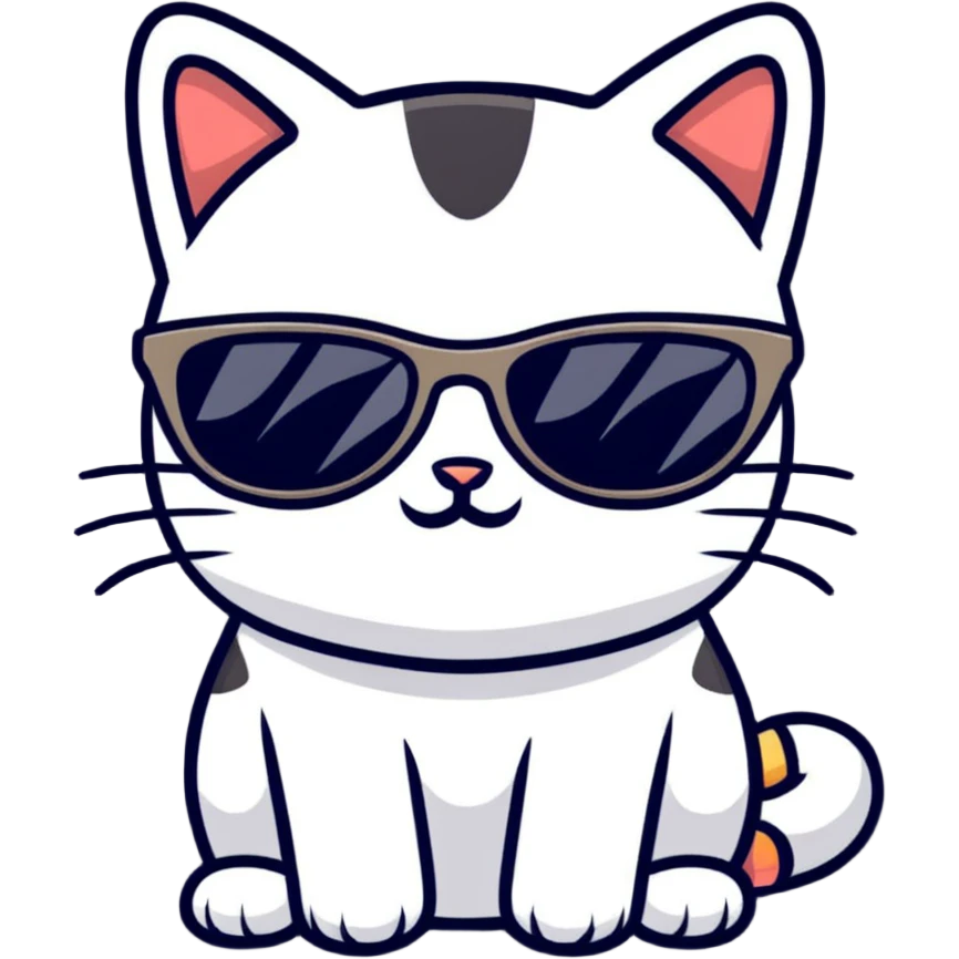 cat wearing sunglasses emoji