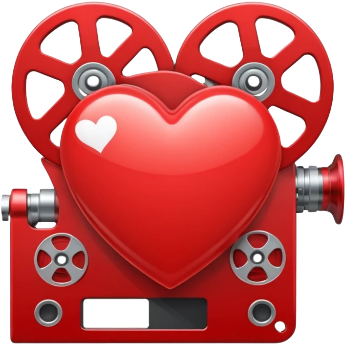 heart with a film reel motif emoji