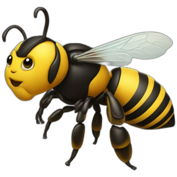 bee with gun emoji